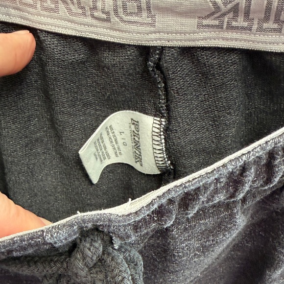 PINK Victoria's Secret Dark Gray Joggers with White Logo - Picture 3 of 6